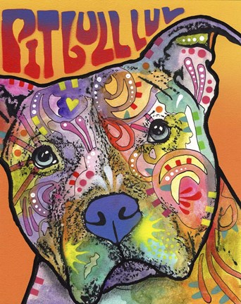 Framed Pit Bull Luv Print