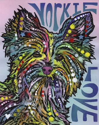 Framed Yorkie Love Print
