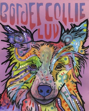 Framed Border Collie Luv 2 Print