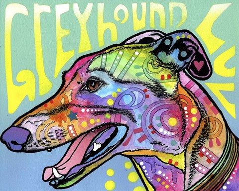 Framed Greyhound Luv Print