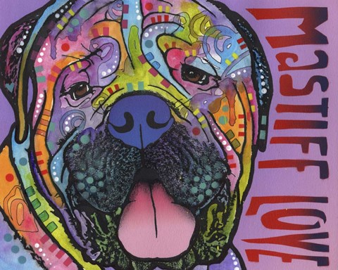 Framed Mastiff Love Print