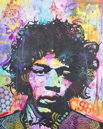 Framed Hendrix 6 Was 9 Print