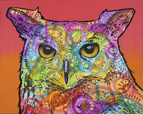 Framed Red Owl Print