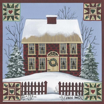 Framed Christmas Home Print