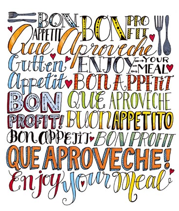 Framed Bon Appetit Print