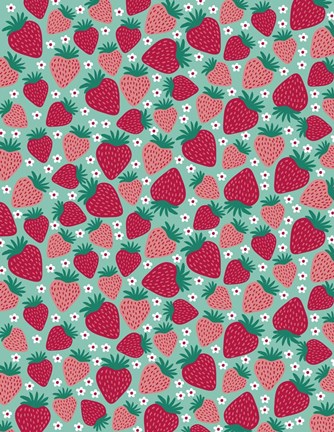 Framed June Strawberries Print