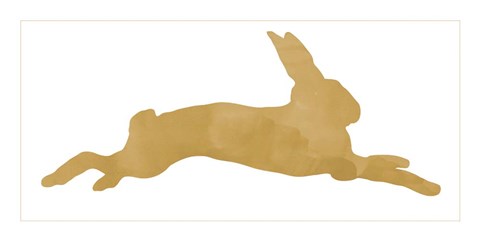 Framed Gold Bunny Print