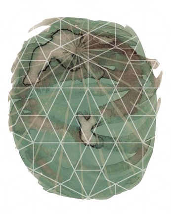 Framed Geometric Earth 1 Print