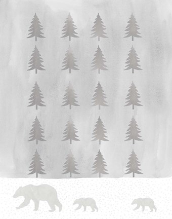 Framed Bear Trees Print