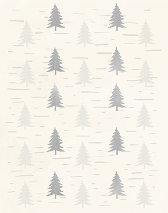 Framed Cream Birch Trees Print