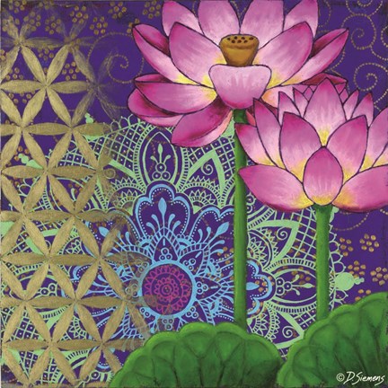 Framed Lotus - Mehmdi Print