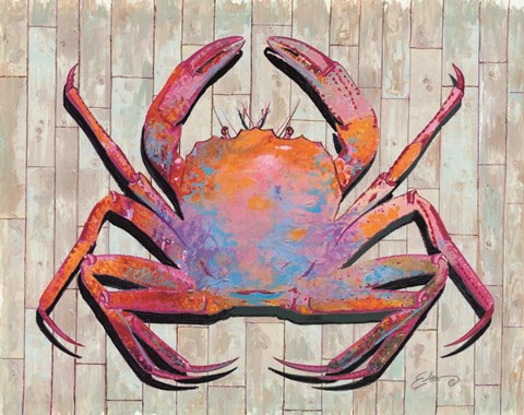 Framed Contemporary Crab I Print