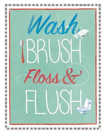 Framed Kids Bath 1C Print