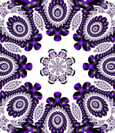 Framed Mod Pod 2 Purple Print