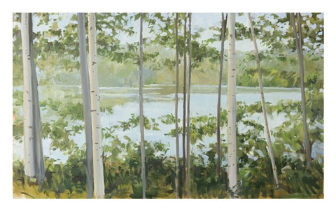 Framed Birch Lake Print