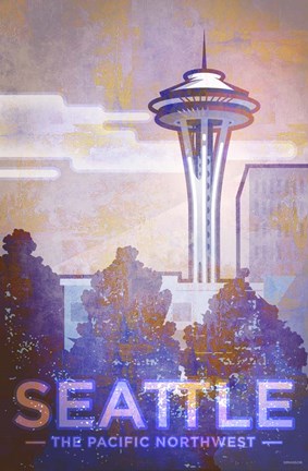 Framed Seattle 2 Print