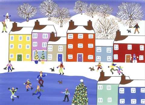 Framed Village Print