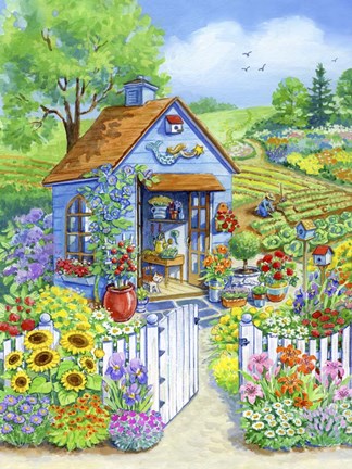 Framed Garden Shed Print
