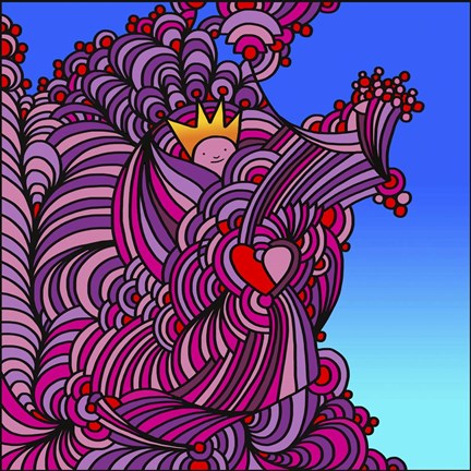 Framed King Of Hearts Print