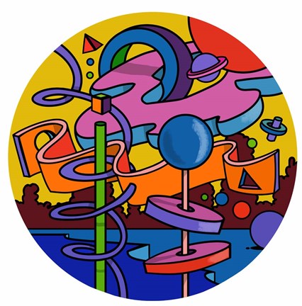 Framed Mambo Circle Print