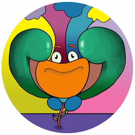 Framed Power Flower Circle Print