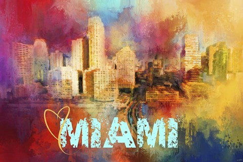 Framed Sending Love To Miami Print