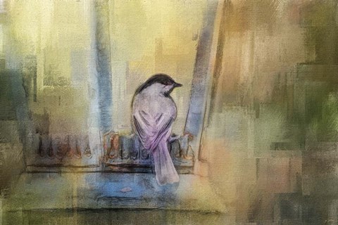 Framed Waiting In The Window Print