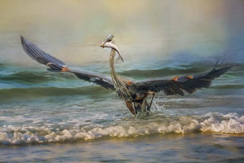 Framed Bringing Dinner Home Print