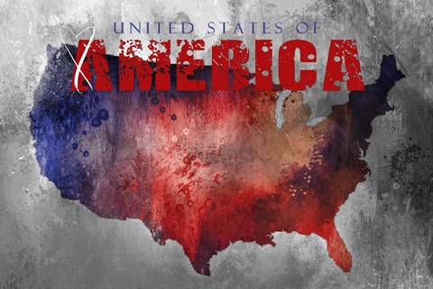 Framed Sending Love To The Usa Print