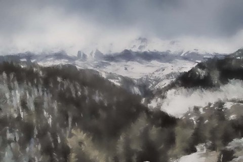 Framed Winter Impressions In Colorado 7 Print