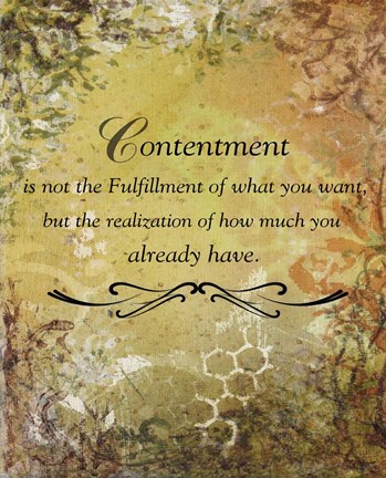 Framed Contentment (earth theme) Print