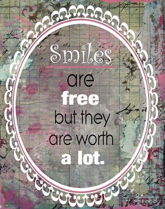 Framed Smiles (Urban Grunge theme) Print