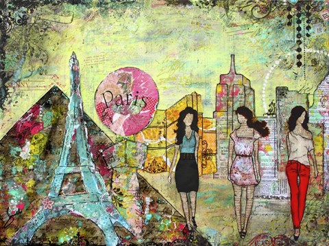 Framed 3 Ladies Print