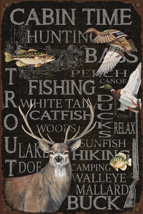 Framed Wilderness Lodge-P Print