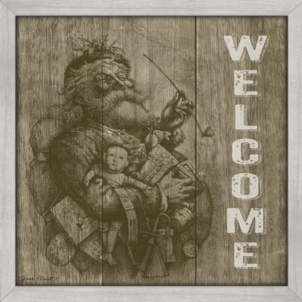 Framed Welcome Santa Print