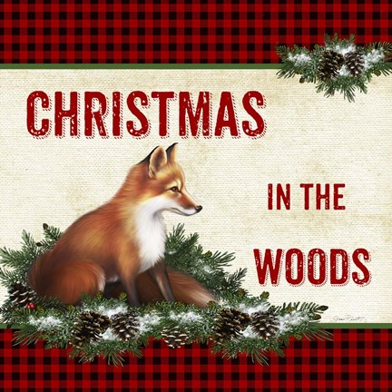 Framed Christmas in the Woods - Fox Print