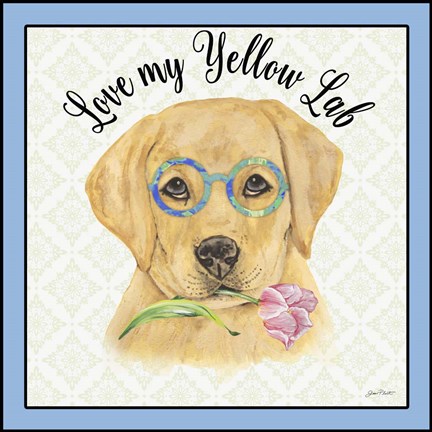Framed Yellow Lab Print