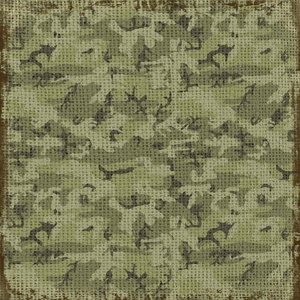 Framed Bear Crossing Camouflage Print