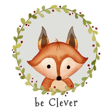 Framed Be Clever Fox Print