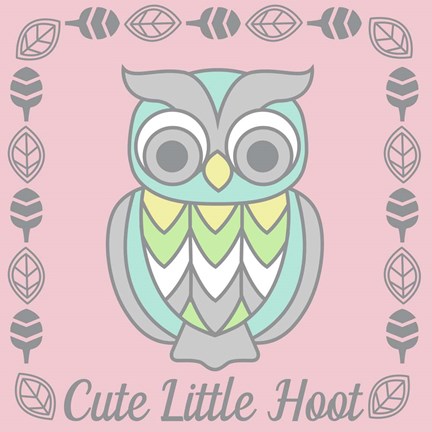 Framed Cute Little Hoot Girl Print