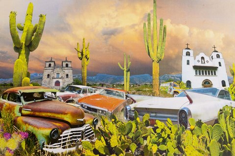 Framed Going to Two Churches Print