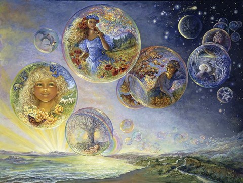 Framed Seasons Of Life - Bubbles Print