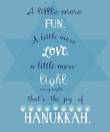Framed Joy Of Hanukkah Print