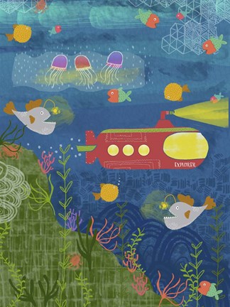 Framed Under The Sea Print