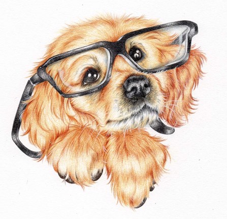 Framed Geek Pup Print