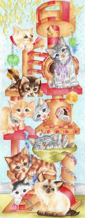Framed Cat Tower Print