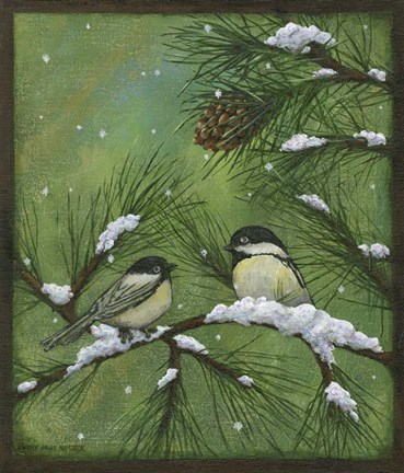 Framed Chickadee Print