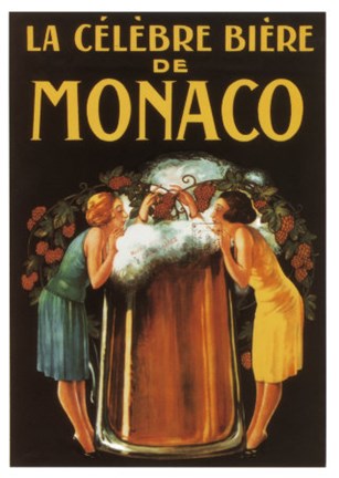 Framed Celebre Biere de Monaco Print