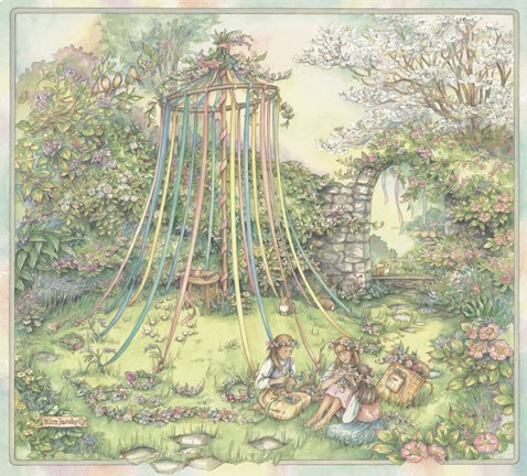Framed Maypole In The Glade Print