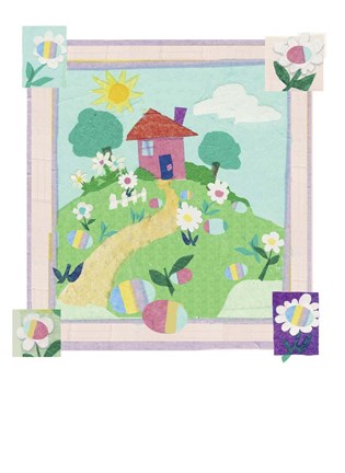Framed Home Hearts Easter Collage Print